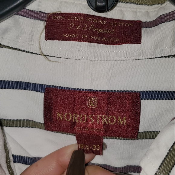 5 for $20 | Nordstrom Classic Multicolored Striped Button Down Long Sleeve Shirt - Picture 7 of 15